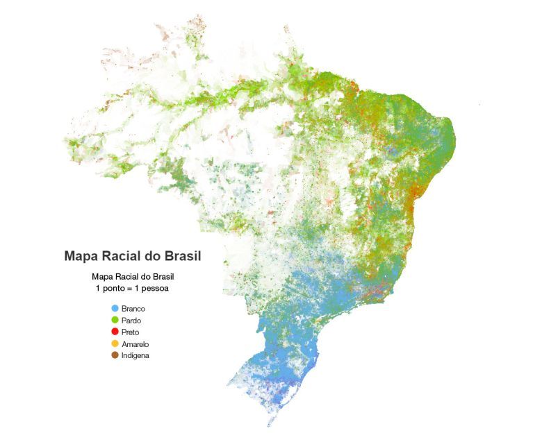 Rasowa mapa Brazylii
