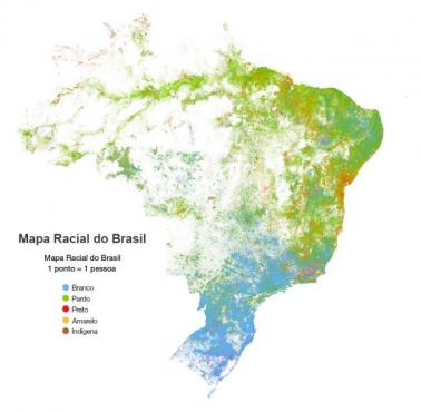 Rasowa mapa Brazylii