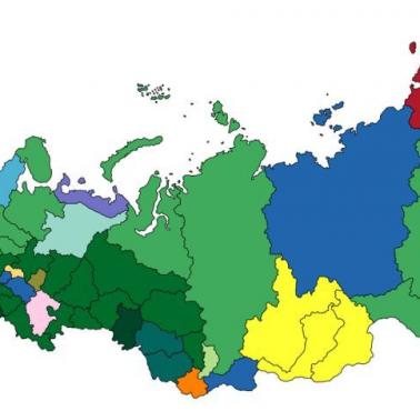 Drugie pod względem wielkości mniejszości etniczne w poszczególnych regionach Rosji
