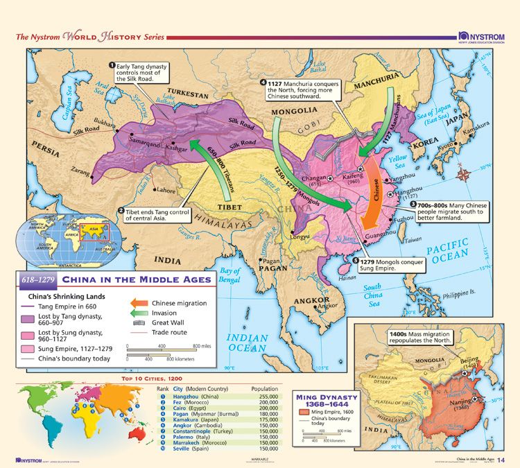 Chiny w latach 618-1279 i w czasie panowania dynastii Ming 1368-1644