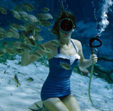 Jedna z atrakcji Weeki Wachee Springs na Florydzie, 1955