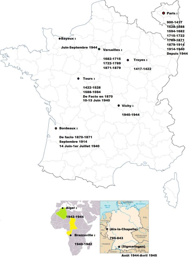 Stolice Francji na przestrzeni wieków