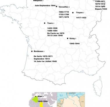 Stolice Francji na przestrzeni wieków