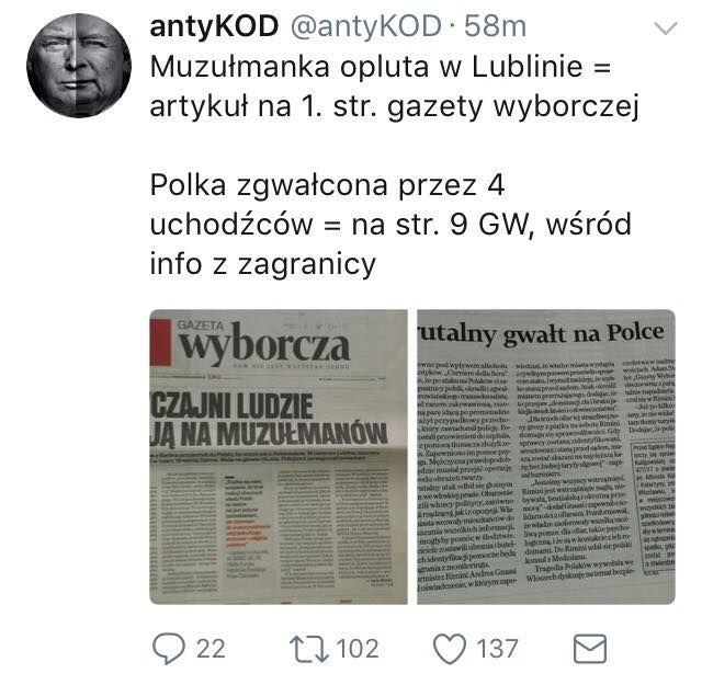 Przykład ojkofobii Gazety Wyborczej. Wojna informacyjna