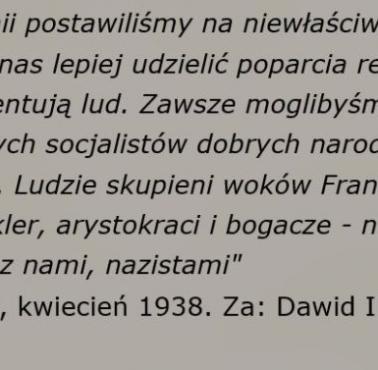 Hitler o poparciu dla generała Franco w Hiszpanii