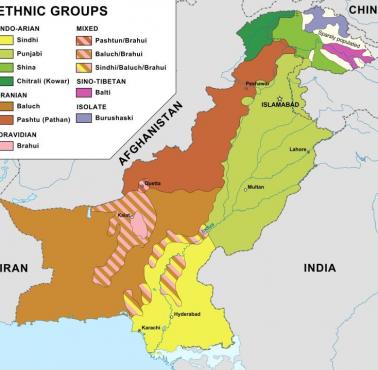 Etniczna mapa Pakistanu