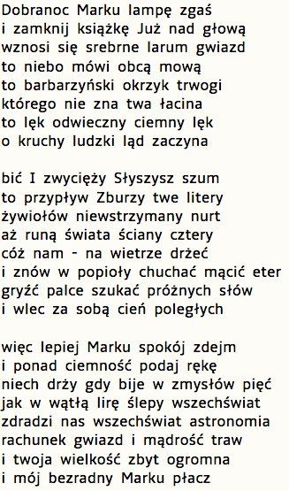 Zbigniew Herbert Do Marka Aurelego