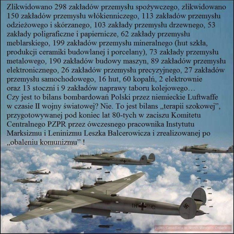 Zakłady przemysłowe, które działały w 1988, a dzięki reformie Balcerowicza zostały zlikwidowane
