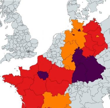 Kto rządzi w Unii, czyli porównanie PKB na jednego mieszkańca regionów Francji i niemieckich landów, 2015