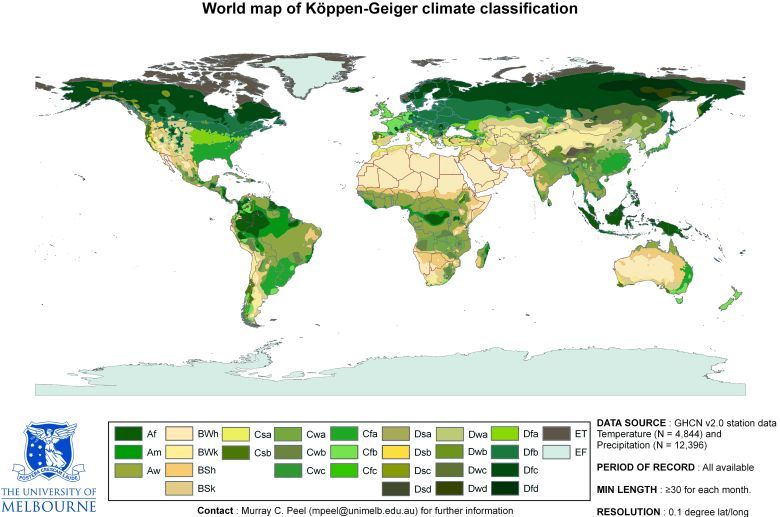 Klasyfikacja klimatów Köppena