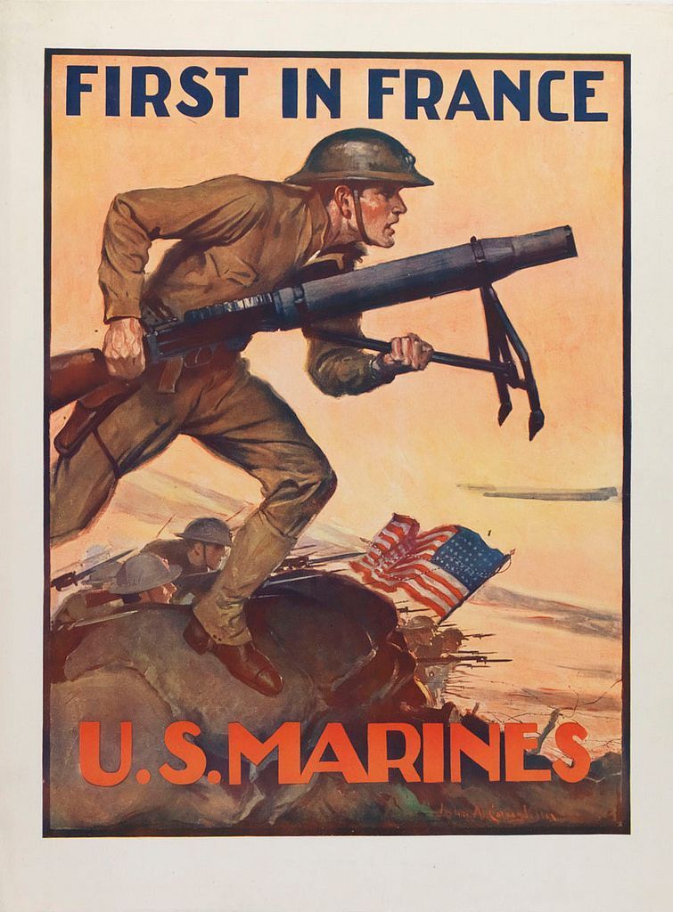 Plakat propagandowy marines z 1917 roku