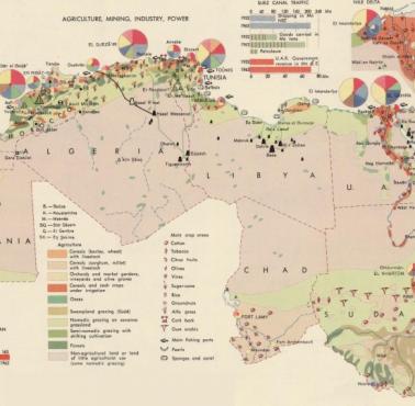 Zasoby mineralne, rolnictwo, przemysł Afryki Północnej (lata 60. XX wieku), 1967