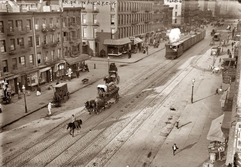 11. Aleja (znana również jako Death Avenue), Nowy Jork, 1910