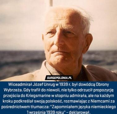 Dowódca Obrony Wybrzeża w 1939r Wiceadmirał Józef Unrug