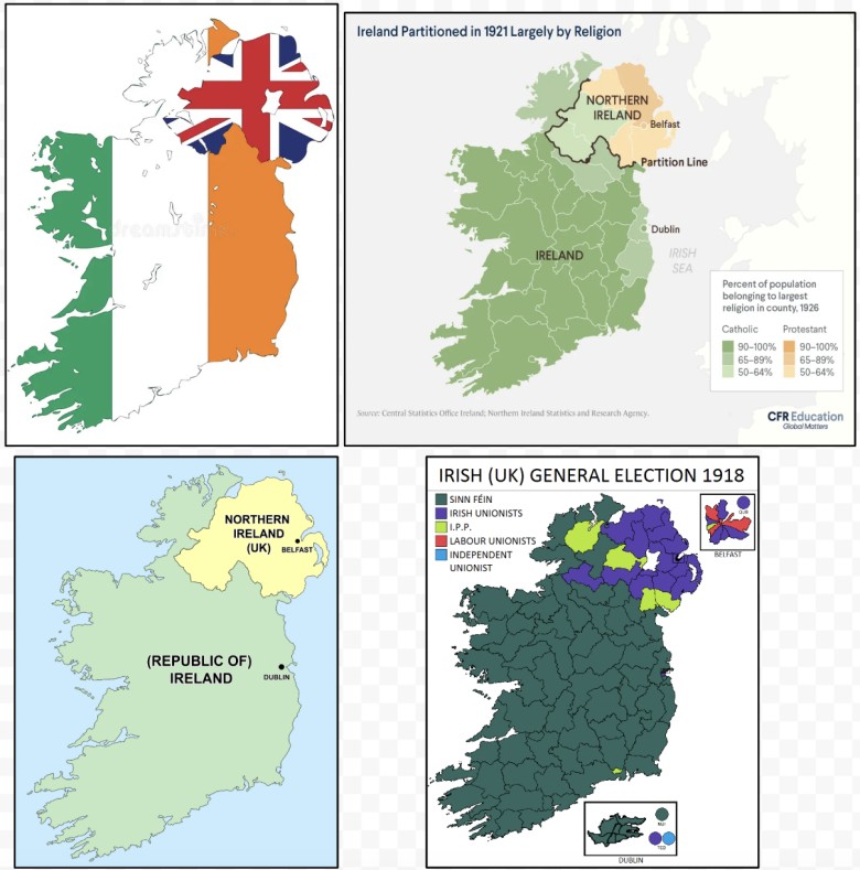 Jak faktycznie podzielona jest wyspa Irlandia