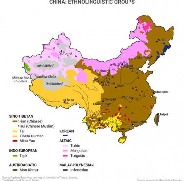 Etniczna mapa Chin