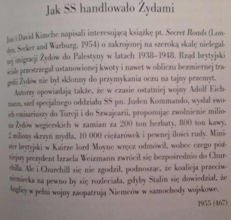 Jak SS handlowało Żydami fragment książki Silva rerum Mieczysława Grydzewskiego