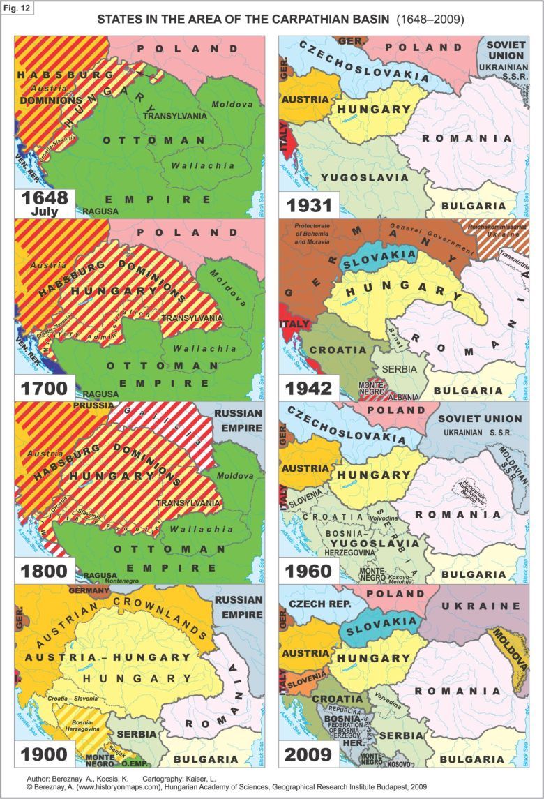 Państwa w rejonie Karpat, w latach 1648-2009