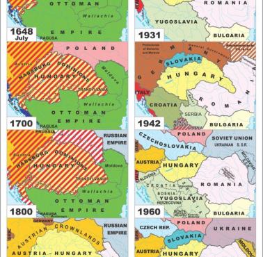 Państwa w rejonie Karpat, w latach 1648-2009