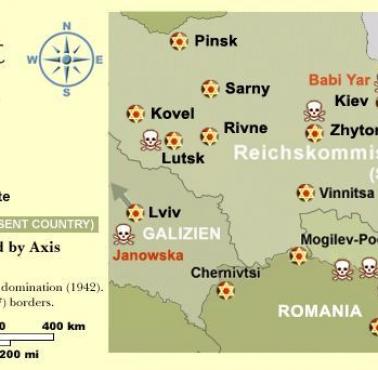 Mapa Holokaustu na Ukrainie