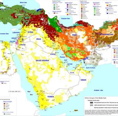 Mapa etniczna Bliskiego Wschodu