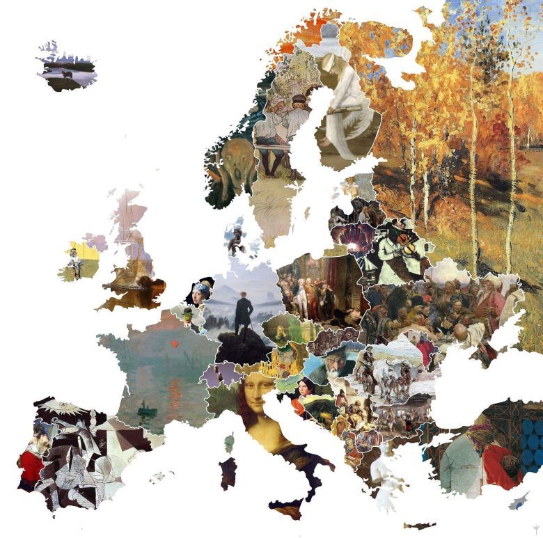 Najpopularniejszy i najlepiej rozpoznawalny obraz w poszczególnych państwach Europy