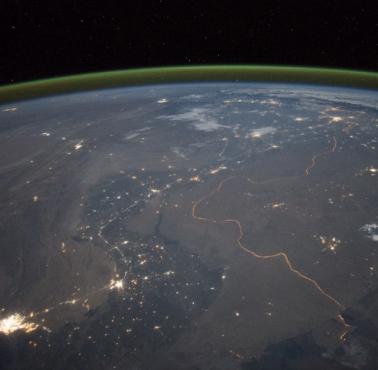 Granica Indii i Pakistanu w nocy
