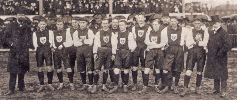 Niemiecka reprezentacja piłki nożnej, tuż przed pierwszym oficjalnym meczem międzynarodowym ze Szwajcarią, Bazylea, 1908