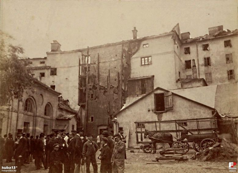 Teatr Wielki - Opera Narodowa po pożarze w 1883 r.