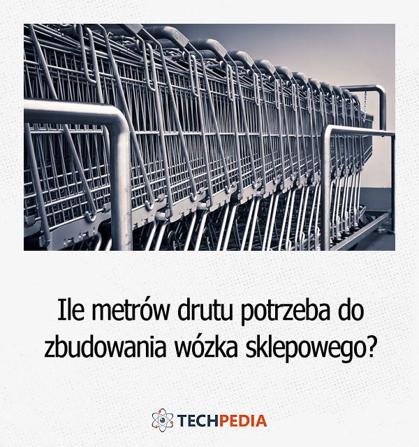 Ile metrów drutu potrzeba do zbudowania wózka sklepowego?