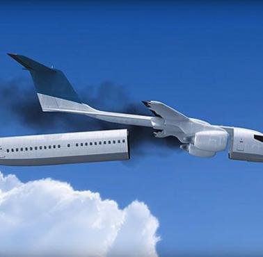 Pomysł na ratowanie pasażerów samolotu ukraińskiego wynalazcy Władimira Tatarenko (animacja)