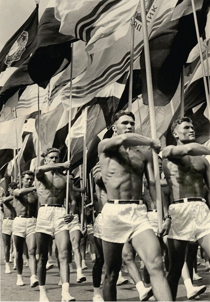 Parada sportowców, Moskwa, 1956