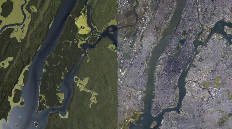 Manhattan w 1609 i 2017 roku