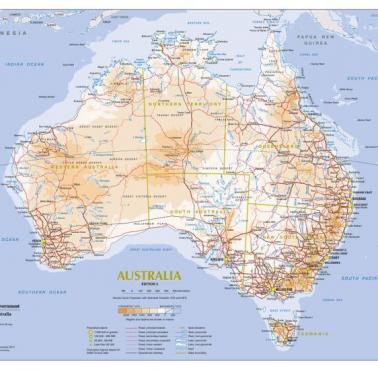 Sieć drogowa i kolejowa Australii