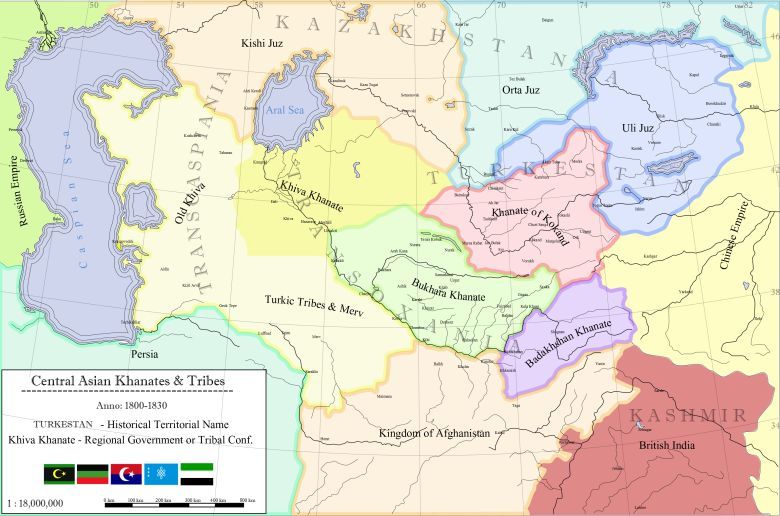 Chanaty i plemiona w Azji Centralnej, 1800-1830