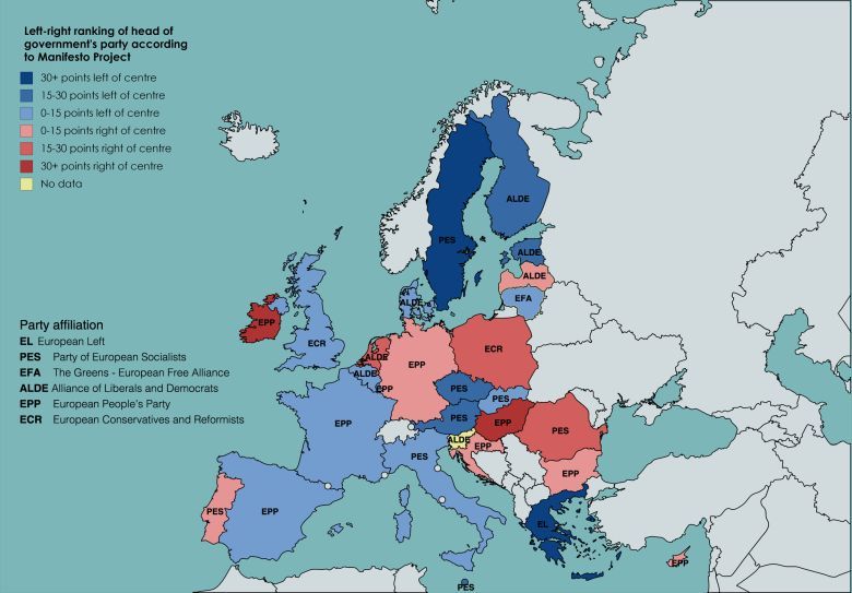 Do jakiej frakcji w Parlamencie Europejskim należy partia rządząca w danym europejskim kraju