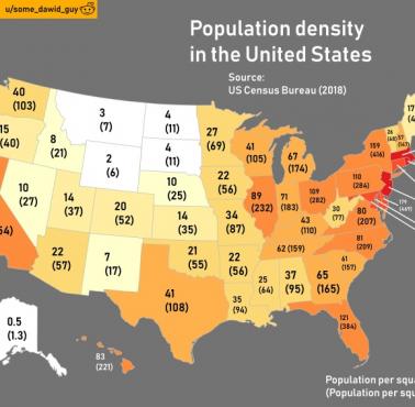 Gęstość zaludnienia USA