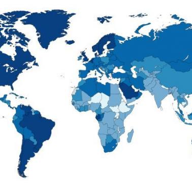 Odsetek ludności miejskiej w poszczególnych państwach świata, 2016