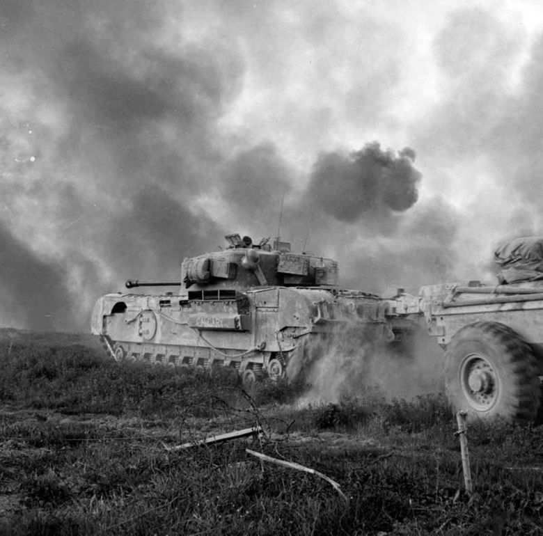 Brytyjski czołg ciężki Churchill Crocodile, 1945