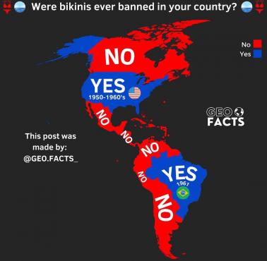 Kiedy bikini było zakazane w obu Amerykach?