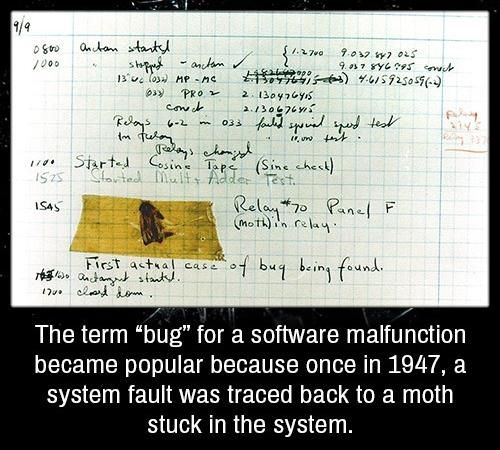 Dlaczego mówimy bug, gdy coś nie działa poprawnie na komputerze (eng)