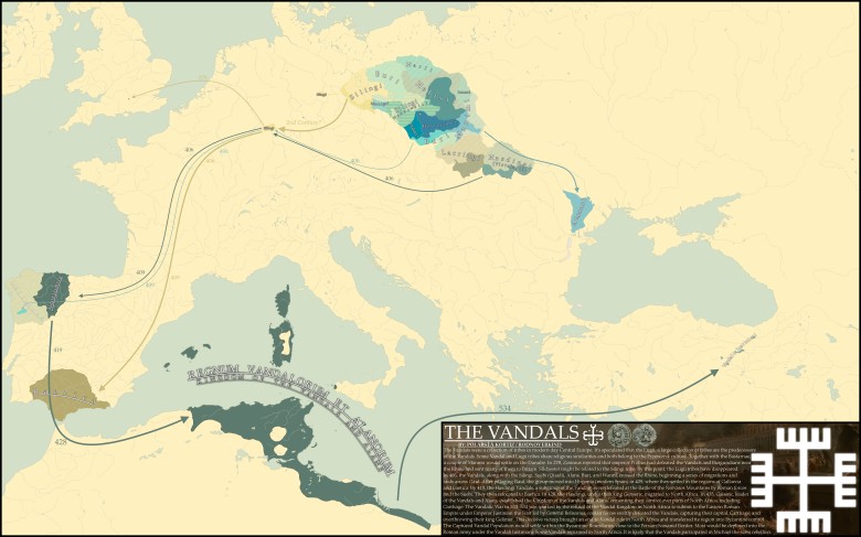 Kierunki migracji Wandalów