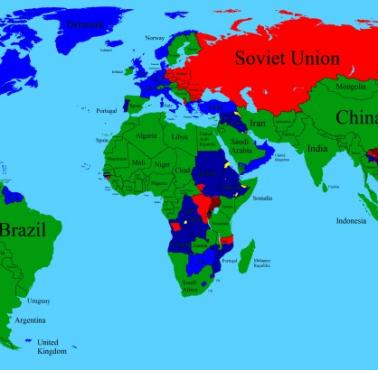 Mapa świata z 1964 roku