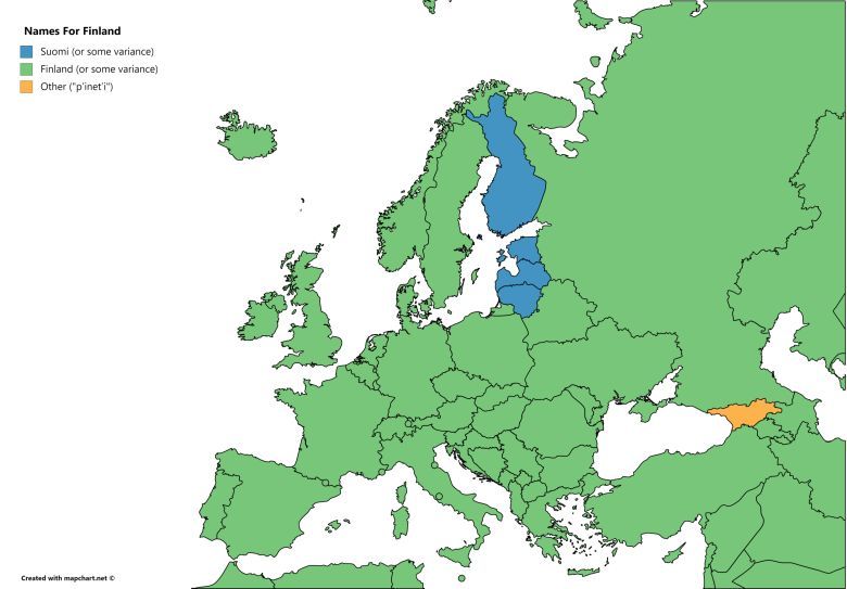 Jak nazywa się Finlandię w poszczególnych krajach Europy