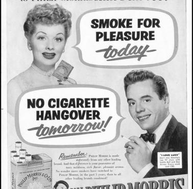 Reklama papierosów koncernu Philip Morris, 1952