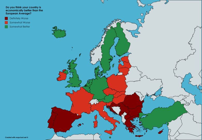 Czy uważasz, że twój kraj jest lepszy niż średnia europejska?