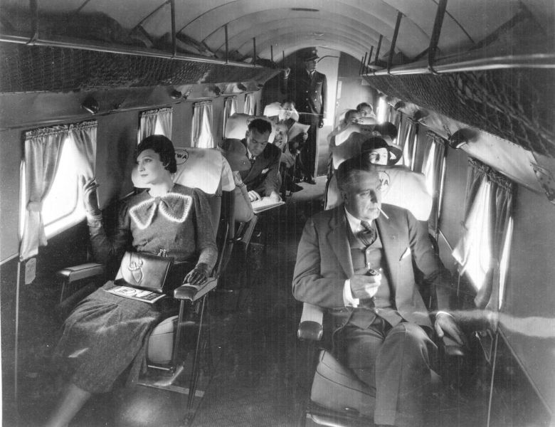 Kabina pasażerska samolotu Douglas DC-1, 1933