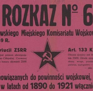 Sowiecki obwieszczenie w okupowanym Lwowie, 1939
