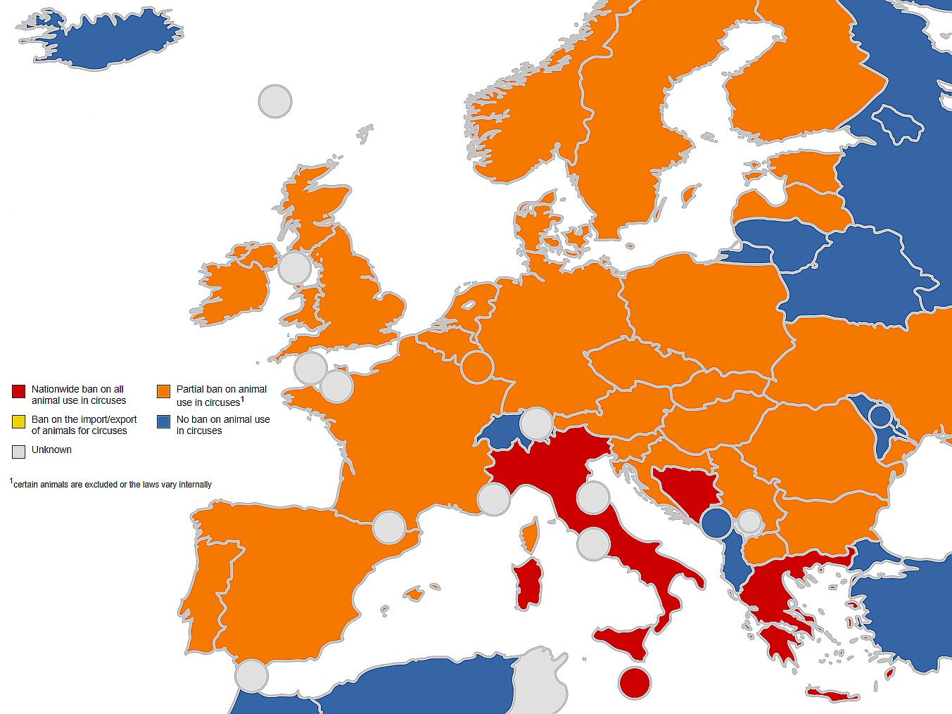 Europejskie przepisy dotyczące wykorzystywania zwierząt w cyrkach