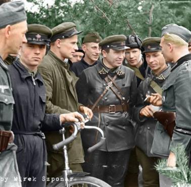 Spotkanie sojuszniczych wojsk III Rzeszy i Rosji, okupowana Polska, 1939